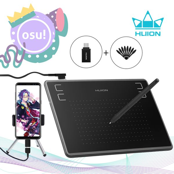 Huion H430P Grafik Çizim Dijital S İmza OSU Oyunu Tablet Pilsüz Stylus Kalem ile