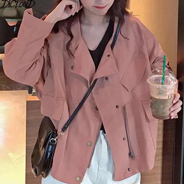 

women's jackets dicloud korean oversized women harajuku winter loose coats ladies fashion long sleeve woman plus size clothes, Black;brown