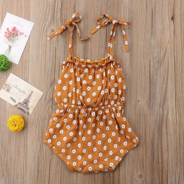

jumpsuits floral born infant baby girl sling daisy print bowknot romper jumpsuit outfit clothes summer, Blue