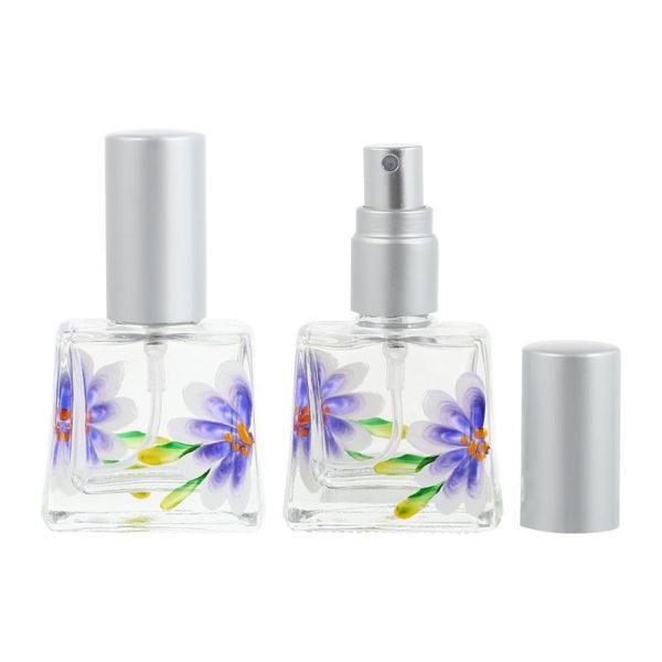 

storage bottles & jars 2pcs perfume hand painted glass portable spray