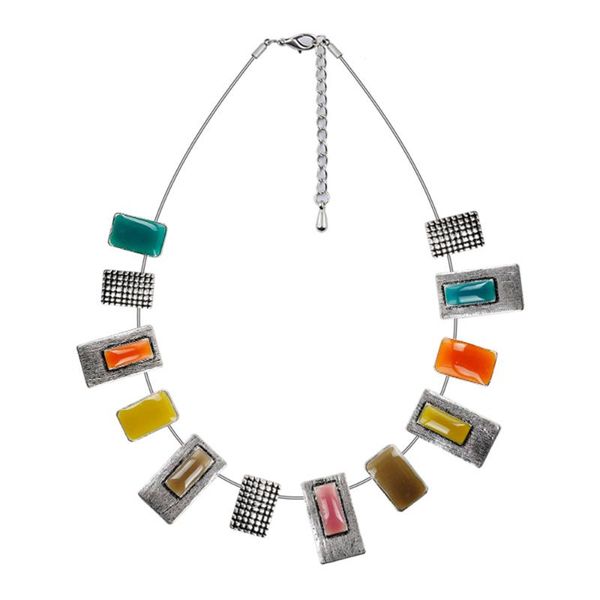 

chokers fashion enamel necklace pendant female jewelry, Golden;silver