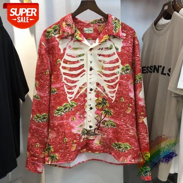 

bone printing kapital shirt men women 1:1 beach vacation style fashion tees kapital shirts #n94u, White;black