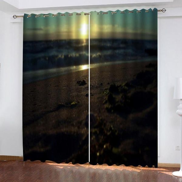 

curtain & drapes luxury blackout 3d window curtains for living room black soundproof windproof