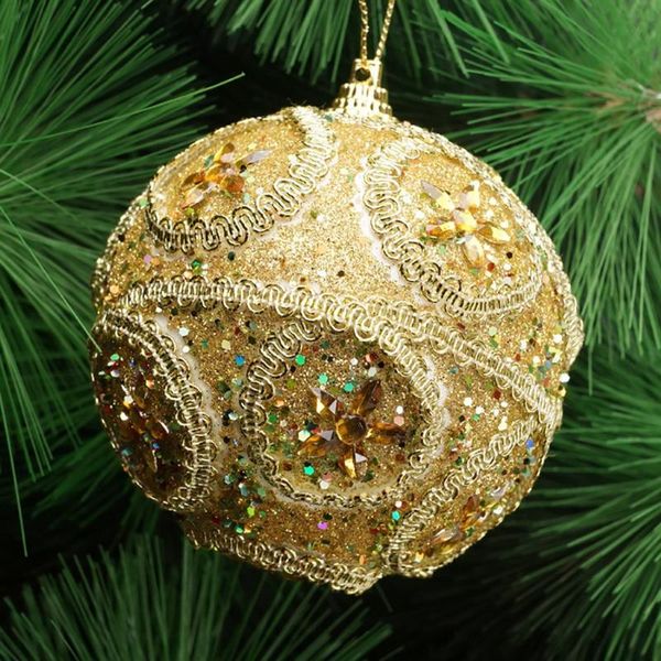 

party decoration christmas tree balls rhinestone glitter baubles ball xmas ornament kerst ozdoby swiateczne 8cm