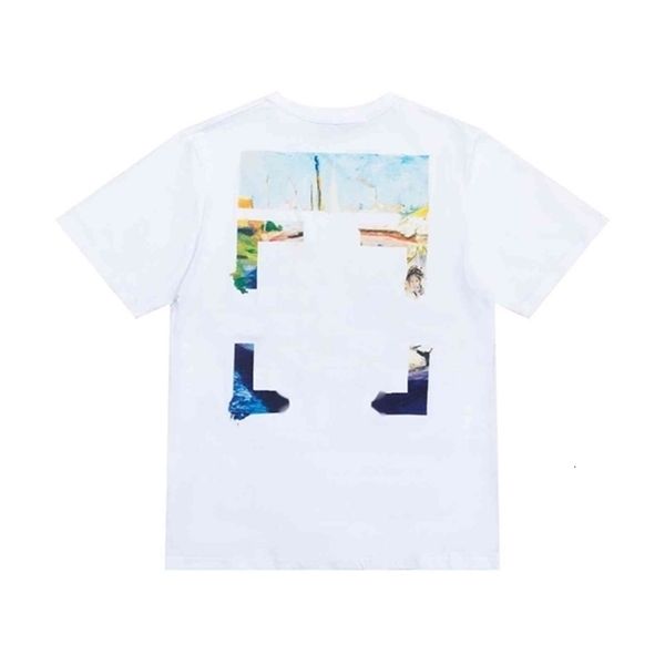 

t shirt eu size casual cross off tshirts fashion oil painting short sleeves t mens tee x printing summer for men women, White;black