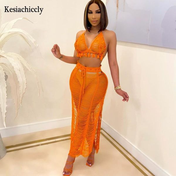 

casual dresses kesiachiccly 2021 summer knitted bodycon dress long women white v neck elegant bandage sleeveless party, Black;gray