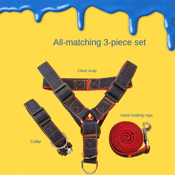 

dog collars & leashes cartoon chain back mind straps (pet leash small suit with a rope