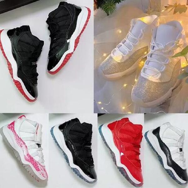 

jumpman 11s basketball shoes bred low white concord legend blue pantone ovo grey snake skin boys girl trainers