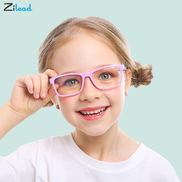 

sunglasses zilead anti blue light blocking glasses ultralight comfy silicone flat mirror baby computer goggles anti-fatigue kid eyewear, White;black
