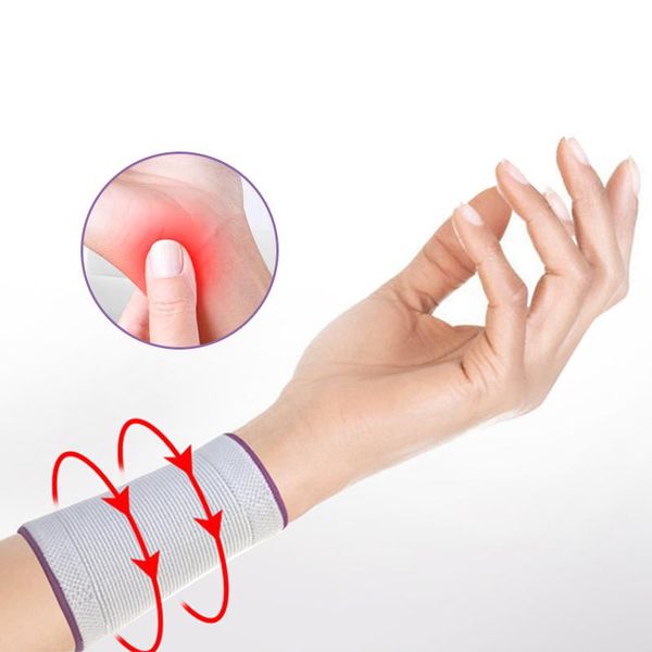 

wrist support 2pcs sport wristband protector running badminton basketball brace breathable graphene sports bands, Black;red