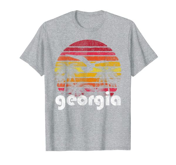 

georgia vintage retro 70's 80's style men women gift t-shirt, White;black