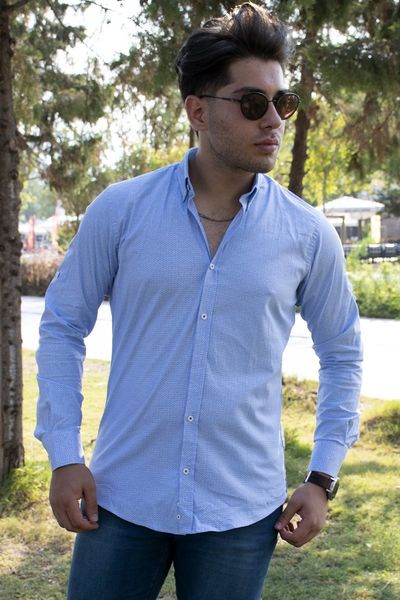 

blue men 's shirt 100 cotton slim fit long spring summer autumn winter business party balo 1905058 y6d8, White;black