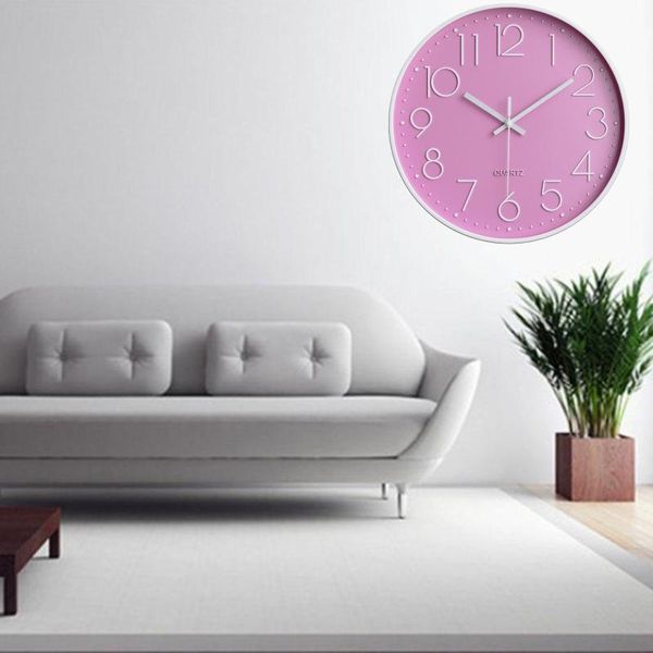 

multi-color optional silent wall clock battery home office kitchen decor