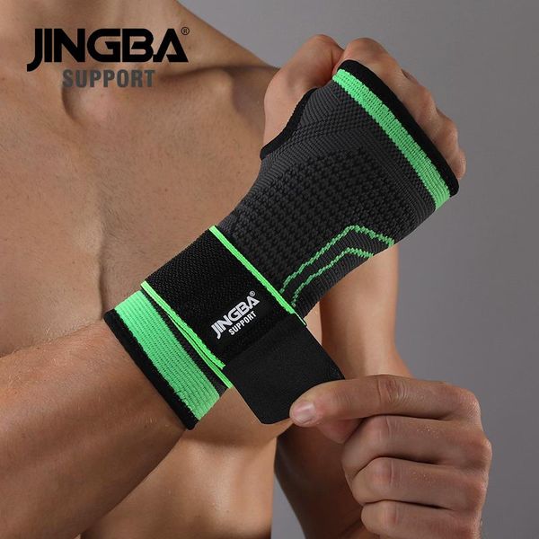 

wrist support jingba 1 pcs nylon bandage weightlifting sport wristband protective handguard joint protector drop, Black;red
