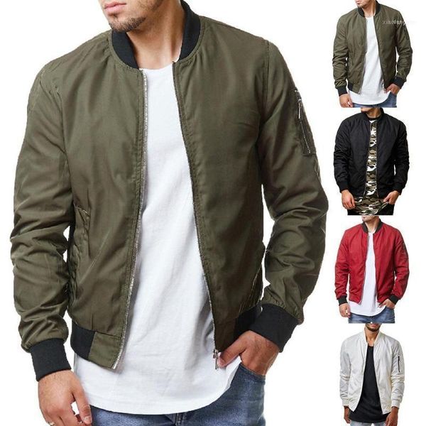 

men's jackets 2021 fashion men coat zip up jacket spring autumn coats male casual baseball bomber overcoat plus size 4xl1, Black;brown