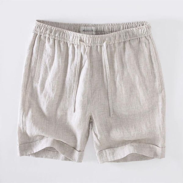 

men's shorts for men 2021 casual thin section linen pants five-point overalls fashion urban, White;black