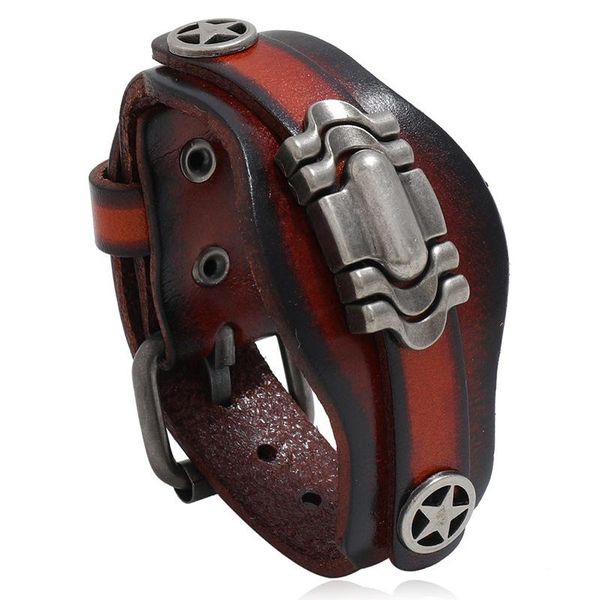 

charm bracelets vintage hand jewelry creative design simple multi-layer cowhide bracelet men's, Golden;silver