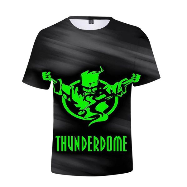 

men's t-shirts hardcore cool thunderdome hip t-shirt o-neck 3d summer casual music festival fashion arrival adult/kid shor campus style, White;black