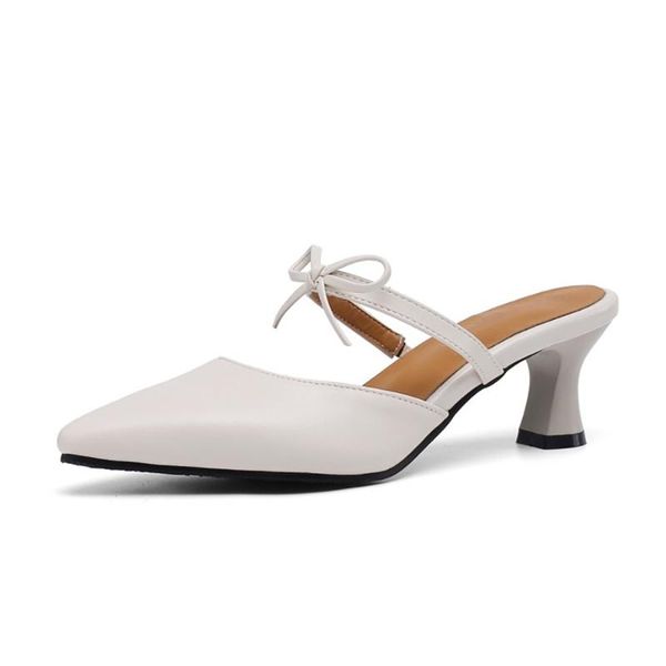 

sandals 2021 summer fashion bow set pointed toe ladies, Black