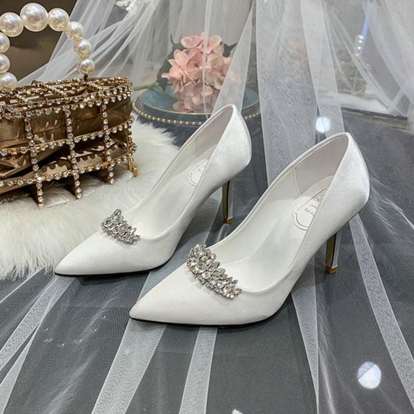 

dress shoes fashion women rhinstone pumps red bridal summer wedding high heel prom gold sandalias, Black