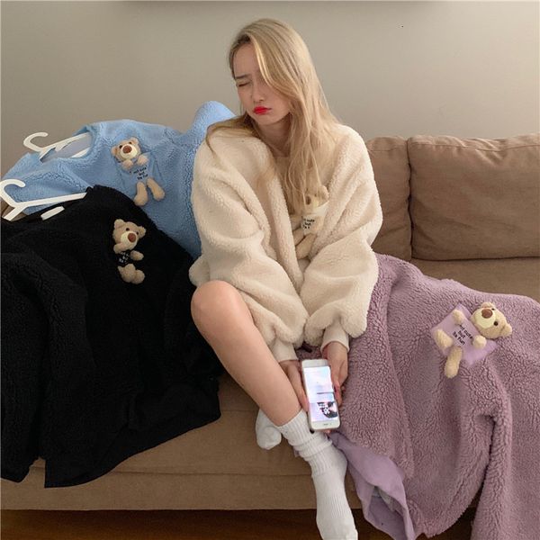 

2021 new hoody womens tracksuits hooded sweatshirts autumn winter fleece oversize hoodies solid jackets sweatshirt women fleeces 4fwr, Black