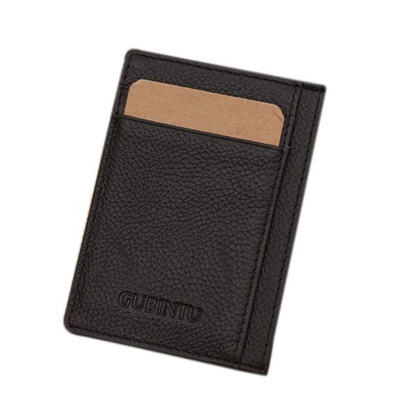 

2020 new ultra-thin mini leather credit card id holder money clip wallet mens wallet carteira masculina dropshipping, Red;black