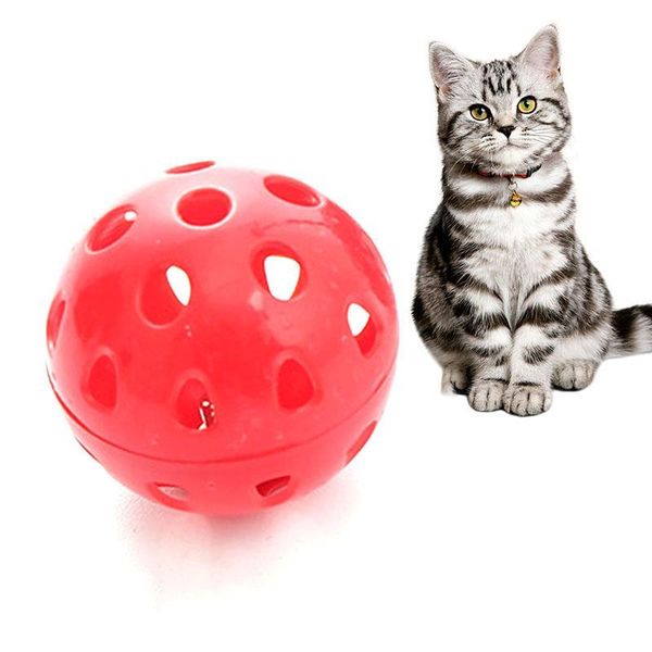 

cat toys interactive toy ball plastic hollow kitten lattice funny jingle bell pe training for cats