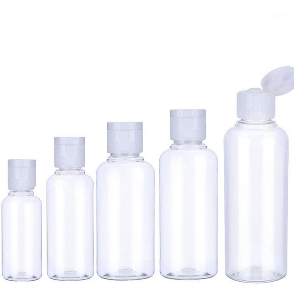 

storage bottles & jars 30pcs 10/30/50/60/100ml plastic empty bottle travel lotion liquid dispenser sample flip cap