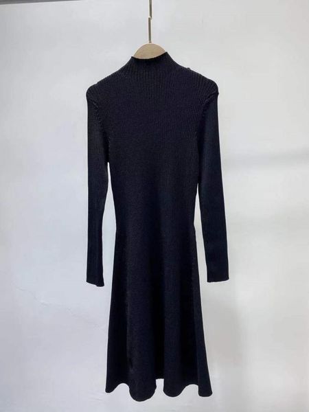 

casual dresses 2021the outfit metal buckles decorated show temperament dress, Black;gray