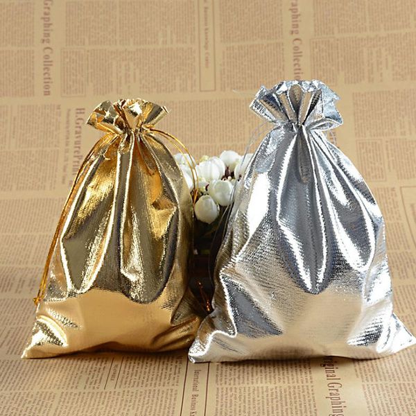 

24pcs/set gold silver color organza bag jewelry packaging bag wedding party favour candy bags favor pouches drawstring gift bags