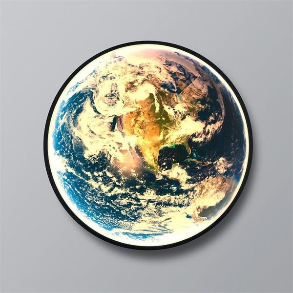 

wall lamp led earth lamps modern light luxury creative mural living room background decorative simple art bedroom