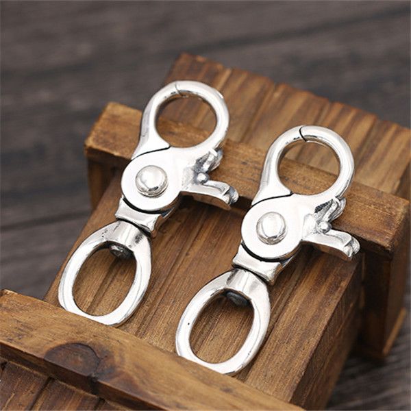

925 sterling silver key rings crosses and hearts designer hand-made punk gothic american european vintage antique jewelry accessories, Slivery;golden