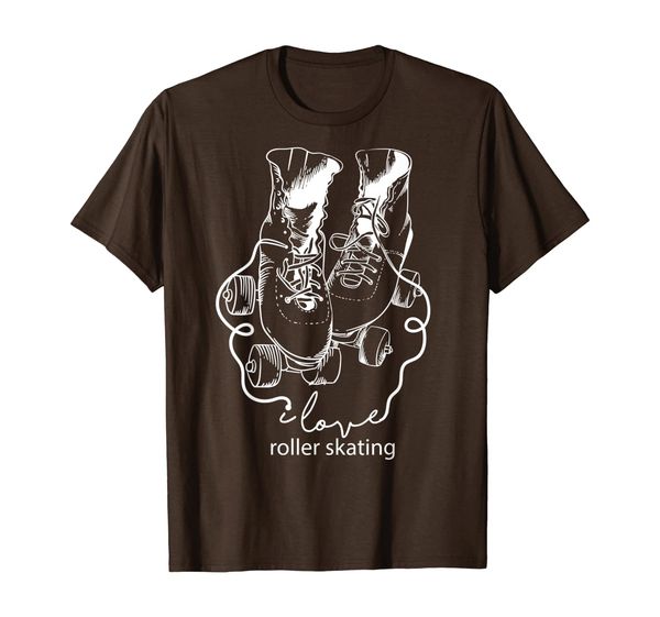 

i love roller skating - for cool boys and girls t-shirt, White;black