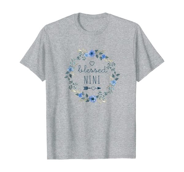 

blessed nini t shirt cute nini grandma gift shirt, White;black