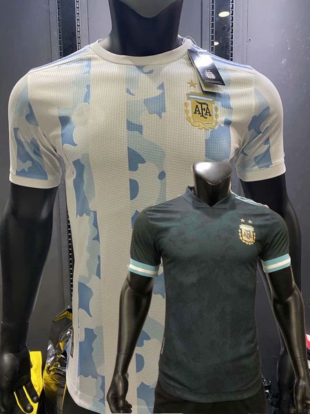 

20 21 argentina player version soccer jersey home away national team messi dybala 2021 2022 football shirt, Black;yellow