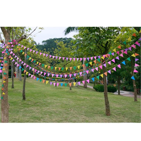 

party decoration 4m multicolor pennant banners flags colorful garland decorations for birthday wedding xmas decor