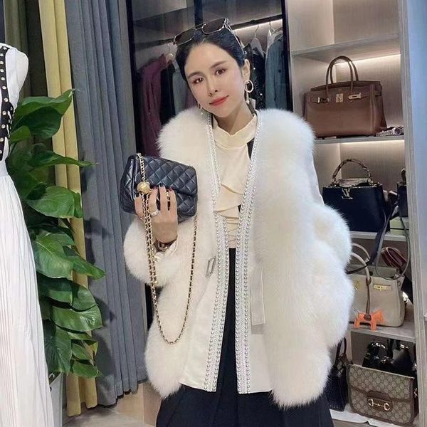 

new fur coat, fur, sheep fur, rivet, fashionable and thin, young hair, Black