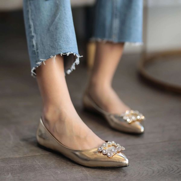 

shiva silver buckle-colored stone women's shoes apartments spring 2021 feminine trend oxford babettes zjfp, Black