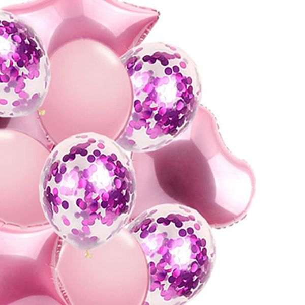 

party decoration confetti balloon happy birthday balloons blue pink helium ballons boy girl baby shower supplies