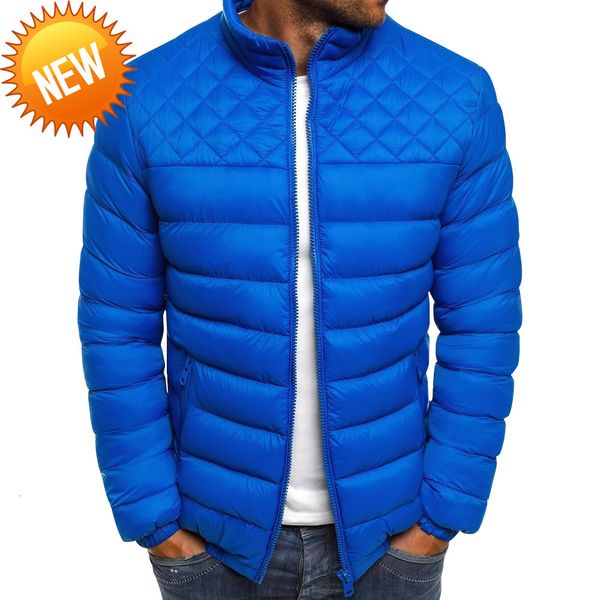 

short stand collar lingge cotton jacket slim down men 's autumn and winter cross border foreign trade youth, Black