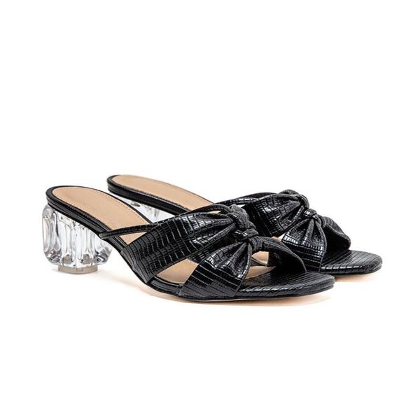 

slippers 2021 most elegant open toe chunky heels outdoor small woman shoes classic sandals high heel flips-flops, Black