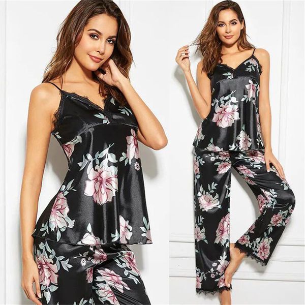 

selling large underwear floral home cloth set and pajamas, Red;black