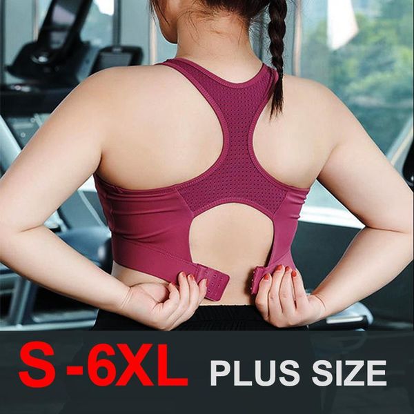 

cloud hide s-6xl sports women yoga bra push up brassiere bh gym shirt fitness shockproof sportswear sports bra plus size, White;black