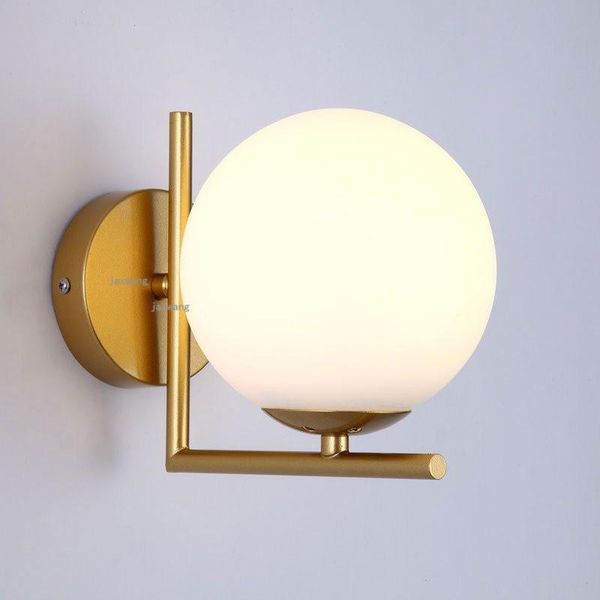 

wall lamp modern glass led lamps luminaire light fixtures bathroom bedroom sconces bedside