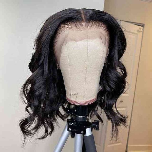 

invishair wavy short bob 150% pre plucked wigs 100% indian human hair lace front, Golden;white