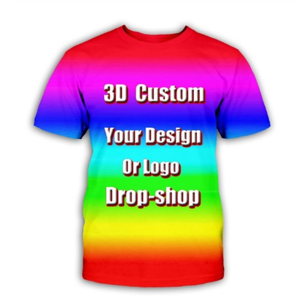 

customized american animation hip-hop sports style short sleeve t-shirt 3d digital printing personalized customization 210629, White;black