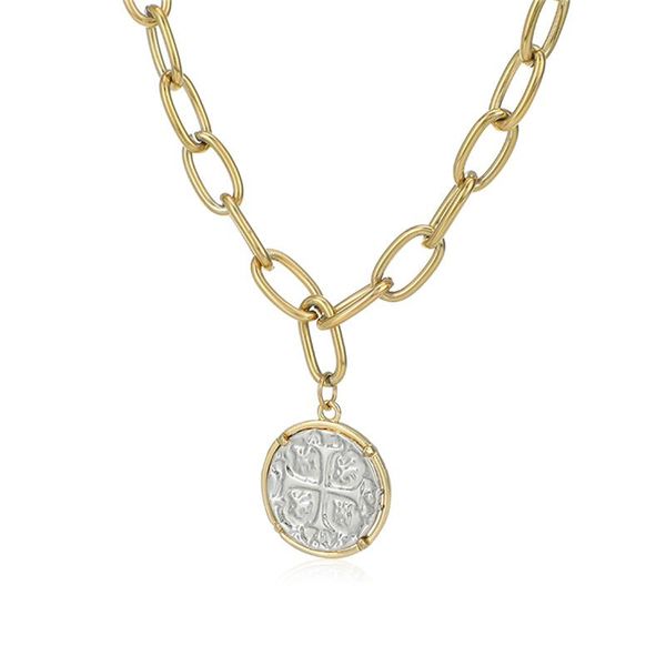 

pendant necklaces geometry stainless steel chokers minimalism clavicle chain exquisite collar women fashion party jewelry gifts, Silver