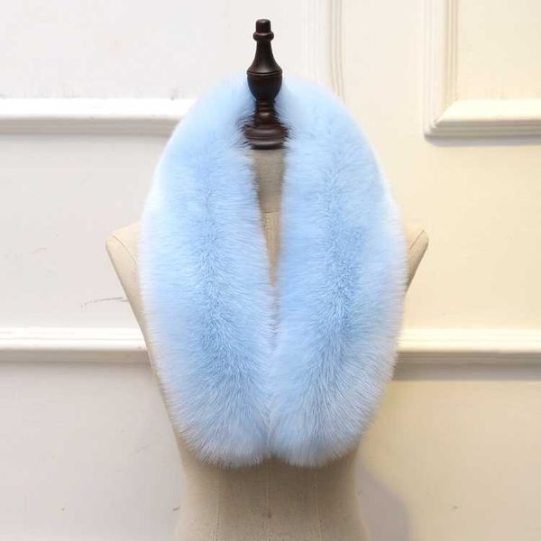 

women winter scarf faux fox fur collar 50/60/70/80/90cm h0923, Silver