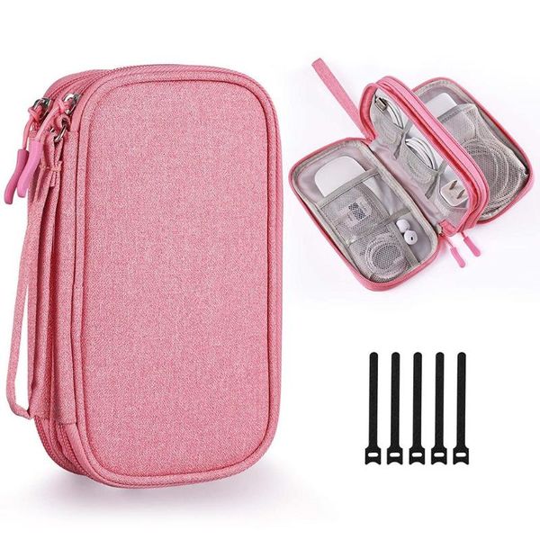 

storage bags electronic accessory organizer universal travel cable organizers bag handy case for adapter cord charger earphone
