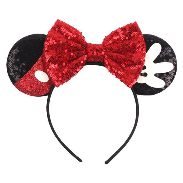 

hair accessories christmas festival cute hairband mouse ears headband sequin bows character girls love party headdress, Slivery;white